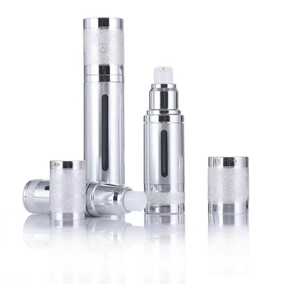 アルミ 50ml シルバー ゴールド 空気のないボトル 化粧品のための異なるポンプ