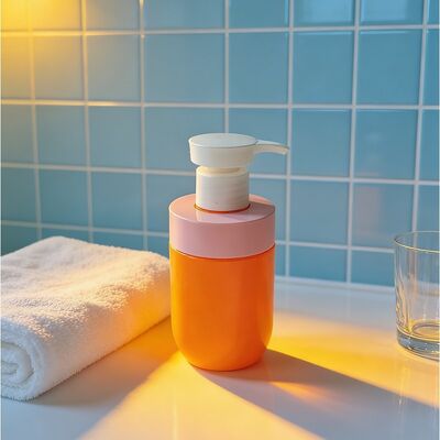 200ml 水晶透明 破裂耐性 軽量化粧品 PET ボトル 皮膚ケア用 ローションポンプ