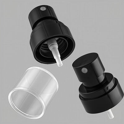 卸売 24/410 プラスチック PP UPG 化粧水ボトルのためのAS クリアキャップ付きの薄霧スプレーヤー