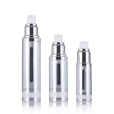 アルミ 50ml シルバー ゴールド 空気のないボトル 化粧品のための異なるポンプ