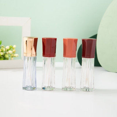 異なる色 オクタゴナル ポータブル プラスチック リップ グラス チューブ アルミ / プラスチック 素材 で 丸い 形