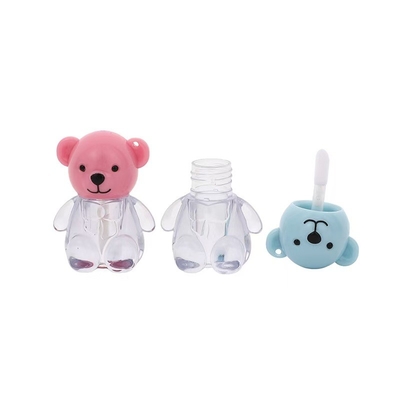2ml 可愛いクマの頭蓋 プラスチック製の唇ガラスチューブ 様々な色で スクリューキャップを閉め,カスタマイズされた印刷
