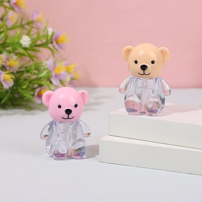 2ml 可愛いクマの頭蓋 プラスチック製の唇ガラスチューブ 様々な色で スクリューキャップを閉め,カスタマイズされた印刷