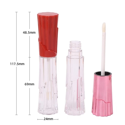 6ml スカート形プラスチック リップグラスチューブ ブラシ付き 簡単に持ち運び 便利なスクリーンプリント