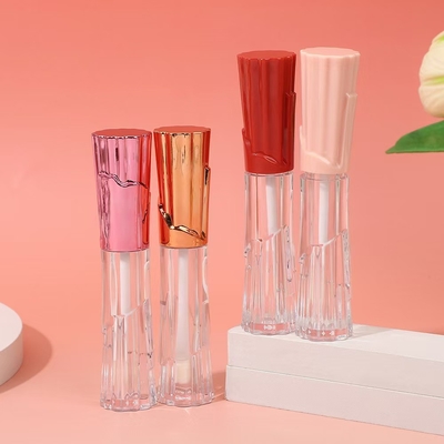 6ml スカート形プラスチック リップグラスチューブ ブラシ付き 簡単に持ち運び 便利なスクリーンプリント