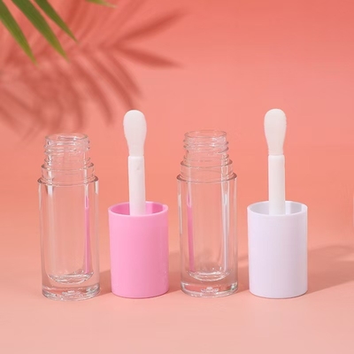 ホワイト,ブラック,ピンク ブラシ付きのプラスチックリップグラスチューブ,カスタマイズ可能なロゴ