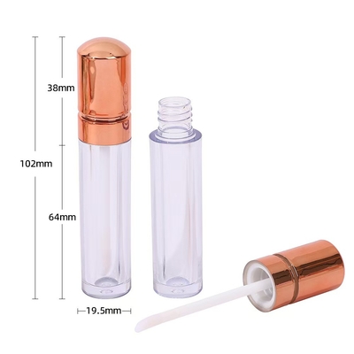 ローズゴールド ヘッドキャップ プラスチック リップグラス チューブスタイル ハイエンド 4.5ml