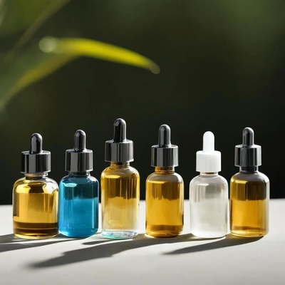 旅行に適したアンバー 精油ボトル プラスチック製のドロッパーヘッドとガラスのパイペット 5ml 10ml 30ml 50ml 100ml