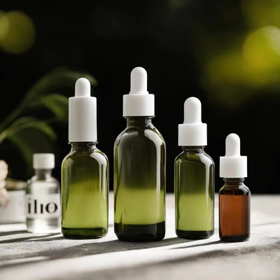 旅行に適したアンバー 精油ボトル プラスチック製のドロッパーヘッドとガラスのパイペット 5ml 10ml 30ml 50ml 100ml