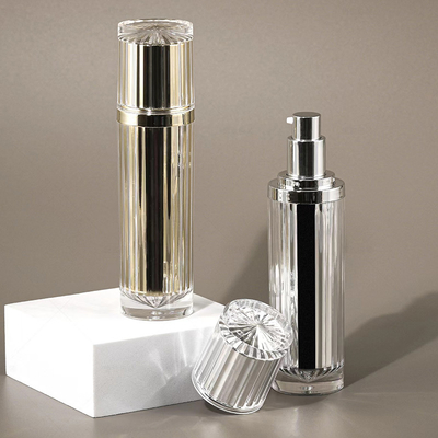 アクリル空気のないボトル 30G 50G 30ML 50ML 100ML アルミローションポンプまたは霧噴霧器で化粧液用
