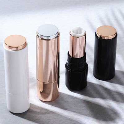 丸いプラスチック リップスティックチューブ 3.5g 化粧品電磁塗装デザイン任意の色