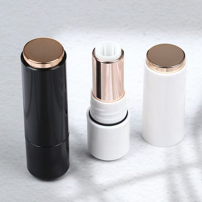 丸いプラスチック リップスティックチューブ 3.5g 化粧品電磁塗装デザイン任意の色