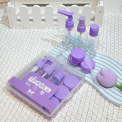 Voguishデザイン 7枚 プラスチック旅行用 50ml ボトルセット パーソナルケア用