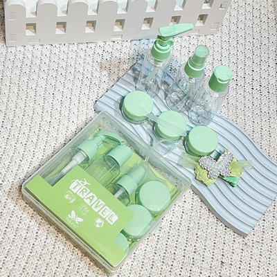 Voguishデザイン 7枚 プラスチック旅行用 50ml ボトルセット パーソナルケア用