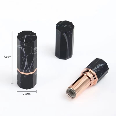 高級 白と黒のリップスティックチューブ 空の容器 半角形