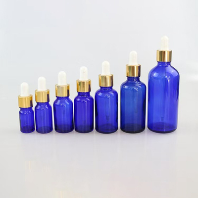 30ml 50ml 100ml ガラス エッセンシャルオイル ボトル - マットブルー リサイクル可能