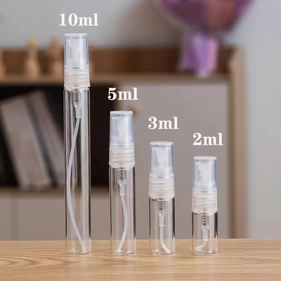 2ML 3ML 5ML & 10ML プラスチックスプレー付き空のガラス香水スプレーサンプル容器