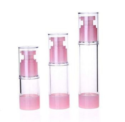 ピンク色 普通に使用されるプラスチック 50ml 空気のないポンプボトル 化粧品用パーソナルケア用