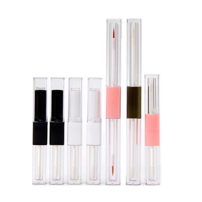 1.2ml & 2.5ml プラスチック 方形 スリム リップ グロース チューブ オーダーメイド カラー付き ダブルヘッド