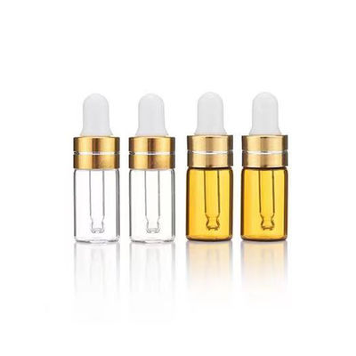 20ml 透明エッセンシャルオイルガラスボトル、スクリューキャップ付き