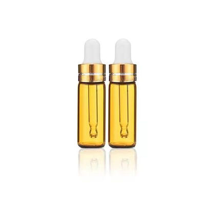20ml 透明エッセンシャルオイルガラスボトル、スクリューキャップ付き