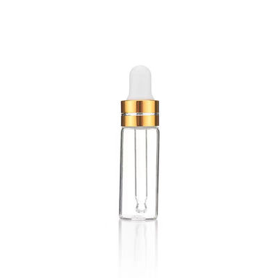 アンバーガラス製エッセンシャルオイルドロッパーボトル 10ml スクリューキャップ付き