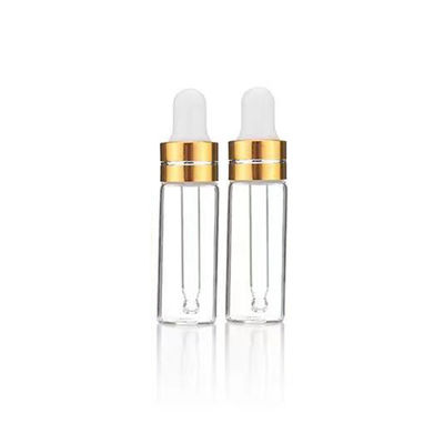 アンバーガラス製エッセンシャルオイルドロッパーボトル 10ml スクリューキャップ付き