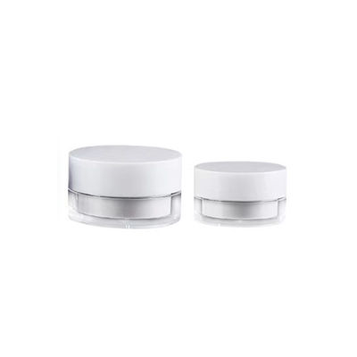 高透明 15g 30g 50g ASプラスチック 二重層 丸型クリームジャー