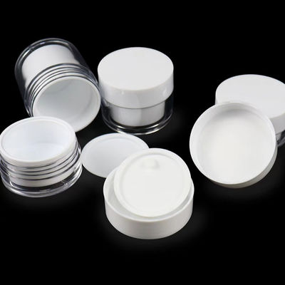 高透明 15g 30g 50g ASプラスチック 二重層 丸型クリームジャー