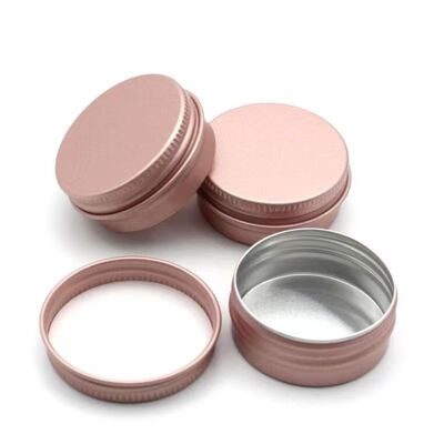 スクリューキャップ付き高級ローズゴールドアルミニウム化粧品瓶