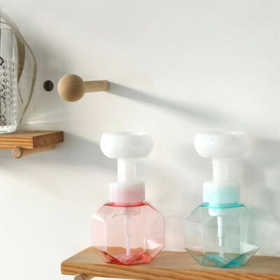 泡ソープとクレンザー用300mlフラワーシェイプ猫の手泡ポンプボトル