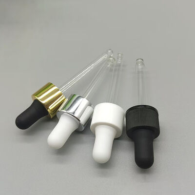 18mm 20mm 24mm 28mm シリコンバルブ ゴールド シルバー スムースマットクロージャー 化粧品包装 プラスチック製スポイト エッセンシャルオイル用プラスチック製スポイト