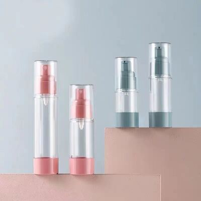 旅行に便利な漏れないエアレスポンプボトル、化粧品パッケージ用のカスタマイズ可能な装飾付き