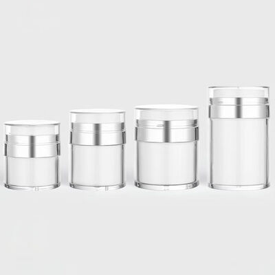 パーソナライズ可能なデザイン 15/30/50/100ml の再充填可能な空気のないポンプボトル スキンケアおよび化粧品用サイズ