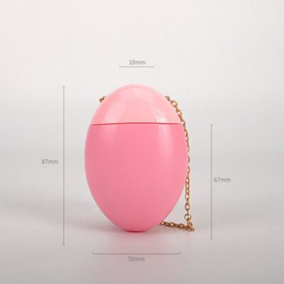 50ml 卵型日焼け止めボトル 脱ぎ取れる金色のチェーンと 化粧品パッケージのカスタマイズ可能なデザイン