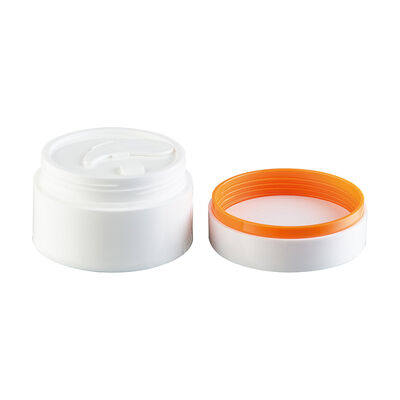 皮膚ケア用製品のための内側密封蓋付きの白い化粧クリームボトル