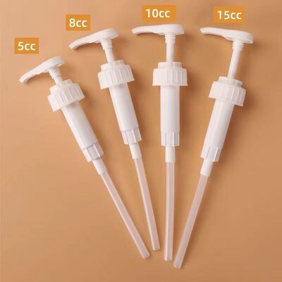 フードグレードPPプラスチックシロップポンプ 8cc10cc30cc28mm33mm38mmサイズ