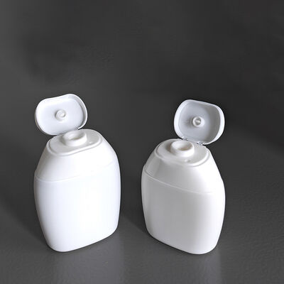 フリップトップキャップデザイン 40ml 60ml HDPE シャンプーとスキンケアのためのカスタマイズ可能な形状の化粧水ボトル