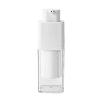 スキンケア製品用、ロータリーロックポンプ付き、卸売スクエア型15ml 30ml 50mlエアレスポンプボトル