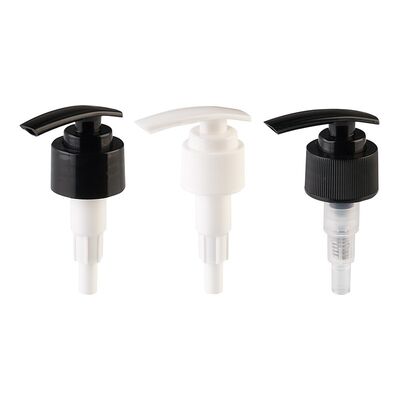 ホワイトリブ付きローションポンプ 24mm 28mm プラスチックローションポンプ スクリューオンソープディスペンシングポンプ ボトル用