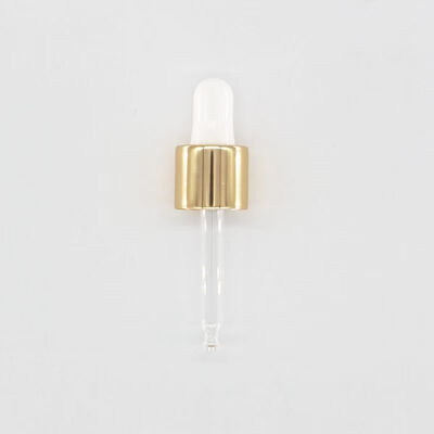 Wholesales 18mm 20mm Plastic Dropper with Aluminum Collar and Glass Pipe for Essential Bottle